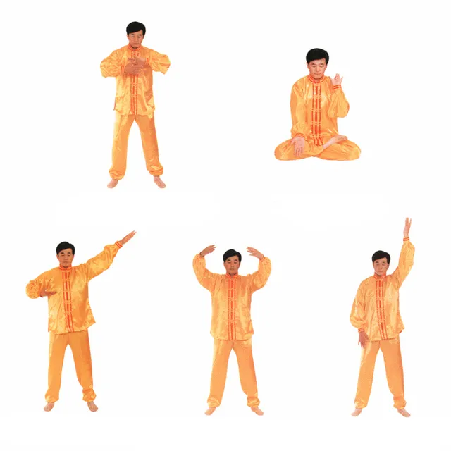 Петте медитативни упражнения на Фалун Дафа. Снимки на основателя на Фалун Дафа, правещ петте медитативни упражнения на Фалун Дафа.